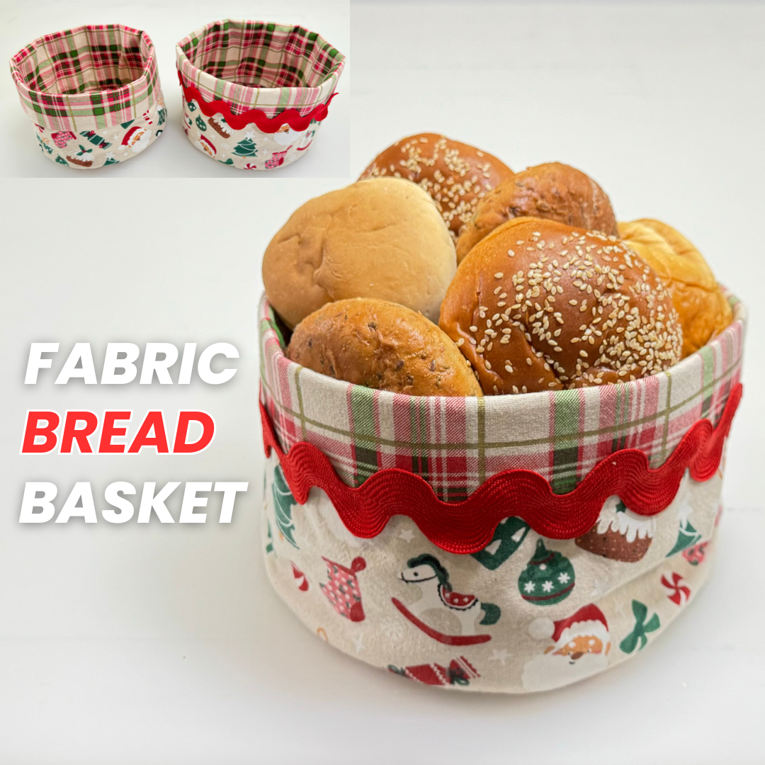 Fabric Bread Basket PDF Sewing Pattern : Digital Download (No Written Instructions)