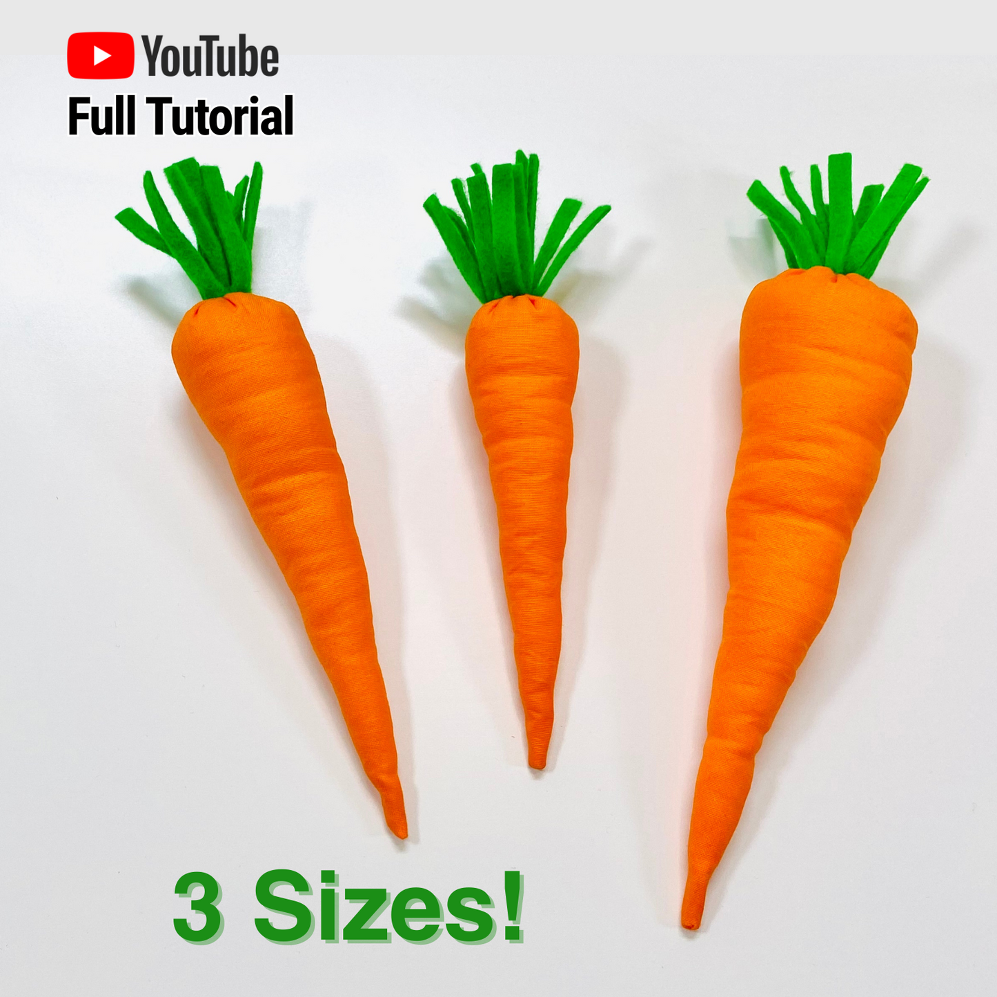 Fabric Carrots Sewing Pattern : Digital Download