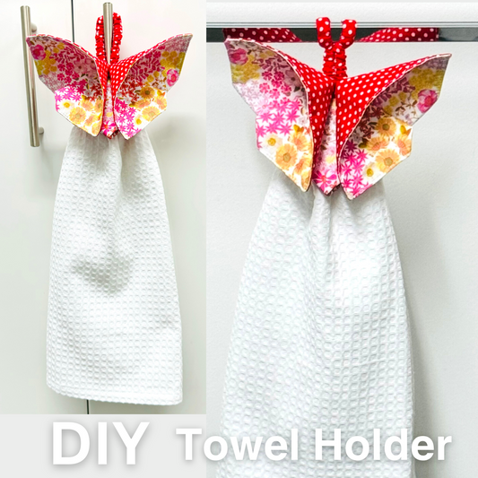 3D Fabric Butterfly Towel Holder PDF Sewing Pattern : Digital Download (No Written Instructions)