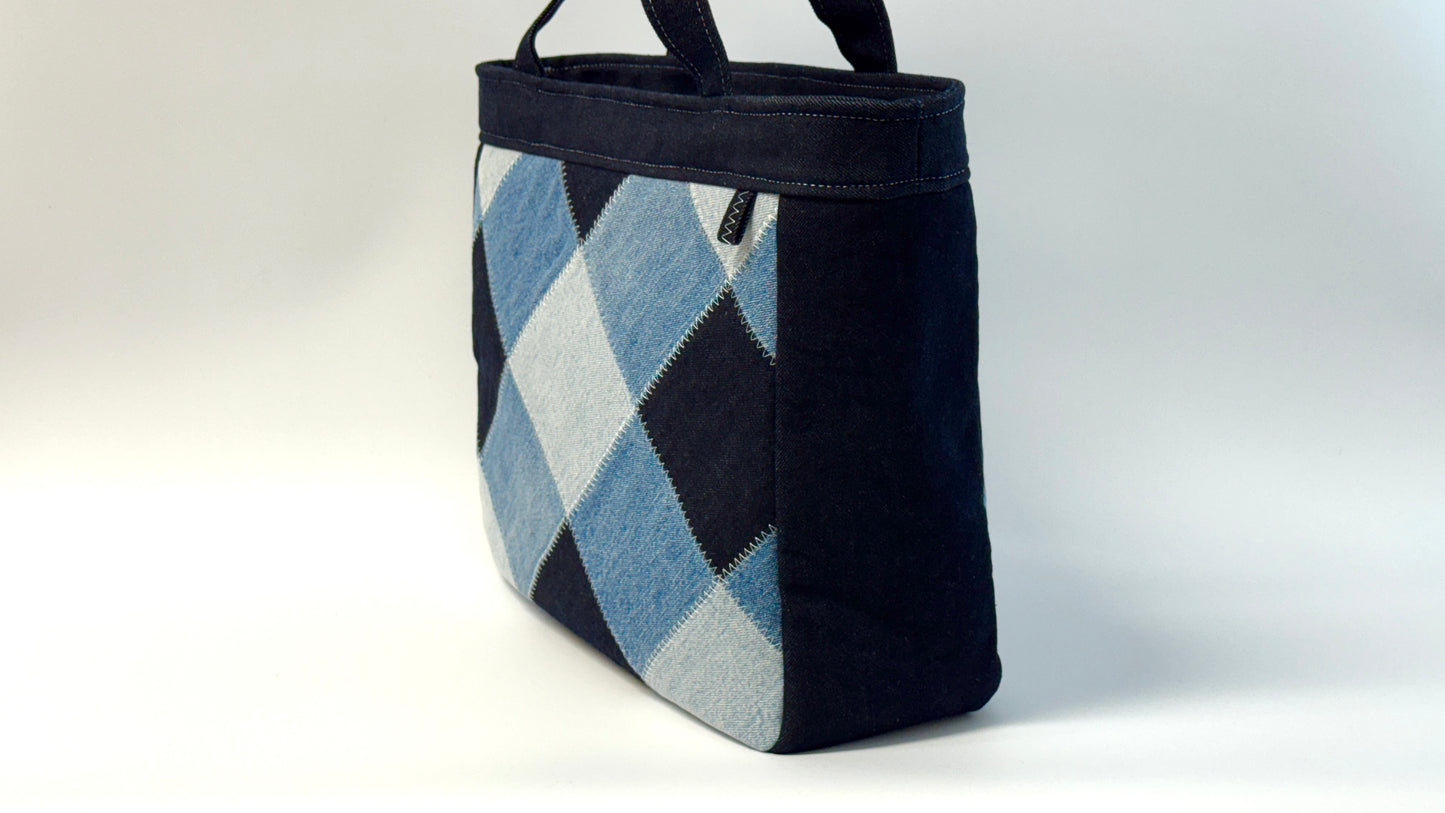 Gail Patchwork Zip Tote PDF Sewing Pattern | Digital Download