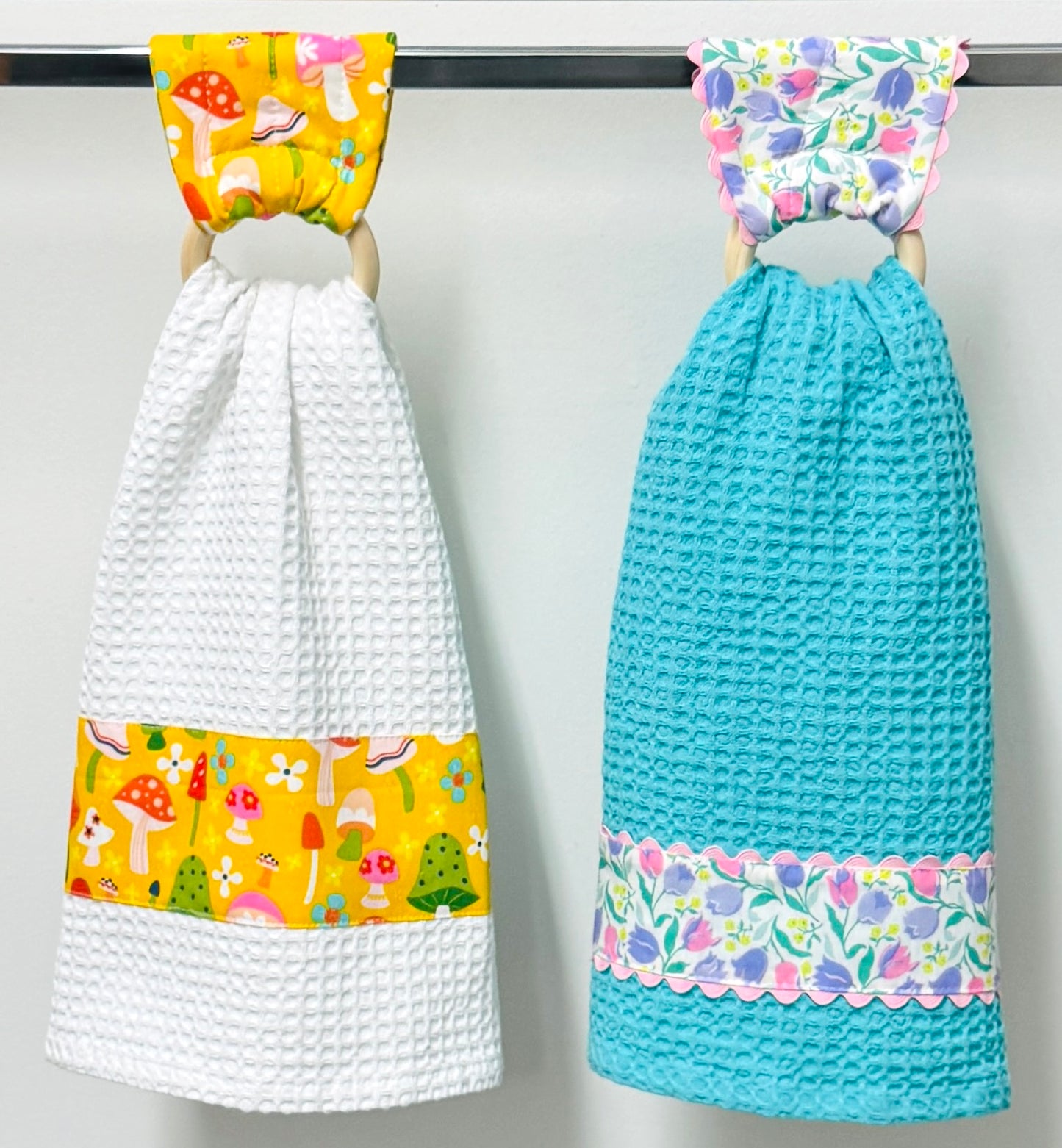 Double Ring Tea Towel Set Sewing Pattern : Digital Download (No Written Instructions)