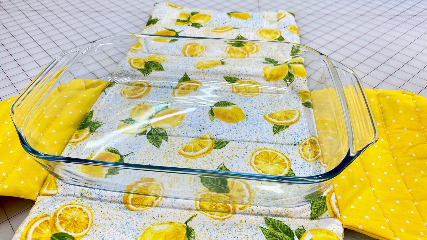 Quilted Casserole Carrier with Ties PDF Sewing Pattern : Digital Download