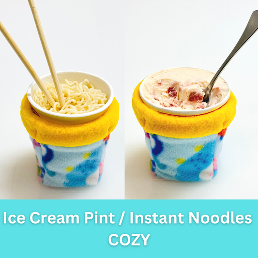 Ice Cream Pint / Instant Noodles Cozy PDF Sewing Pattern : Digital Download (No Written Instructions)