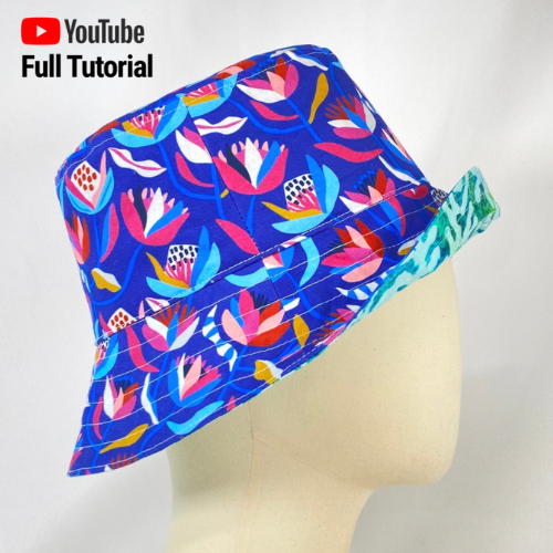 Reversible Bucket Hat Sewing Pattern : Digital Download