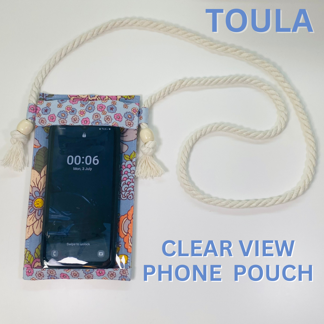 TOULA Clear View Phone Sling Pouch Sewing Pattern : Digital Download