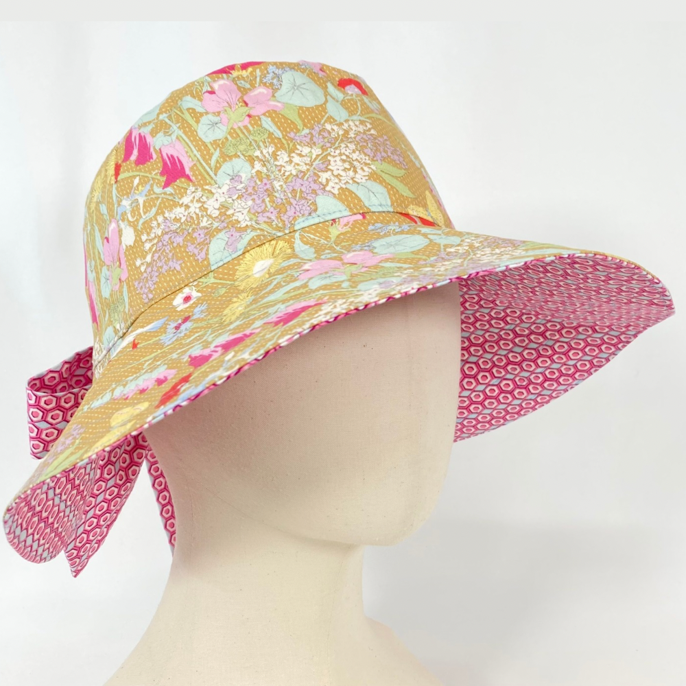 Reversible Back Bow Sunhat Sewing Pattern : Digital Download (No Written Instructions)