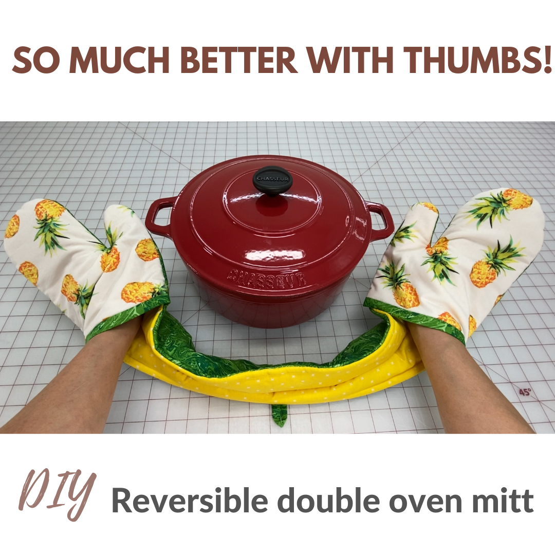 Reversible Double Oven Mitt Sewing Pattern : Digital Download