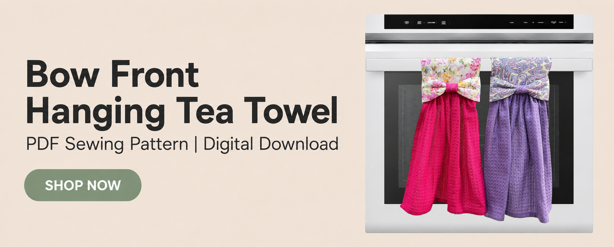 Modern Hanging Tea Towel Sewing Pattern