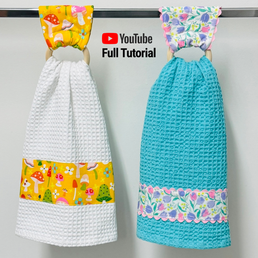 Double Ring Tea Towel Set Sewing Pattern : Digital Download (No Written Instructions)