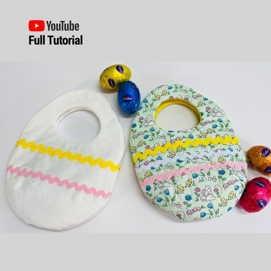 Easter Egg Gift Bag with Lining Sewing Pattern : Digital Download