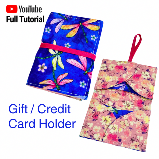 Gift Card or Credit Card Holder Sewing Pattern : Digital Download