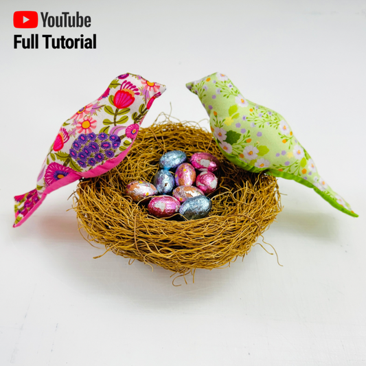 Fabric Bird Sewing PDF Pattern : Digital Download