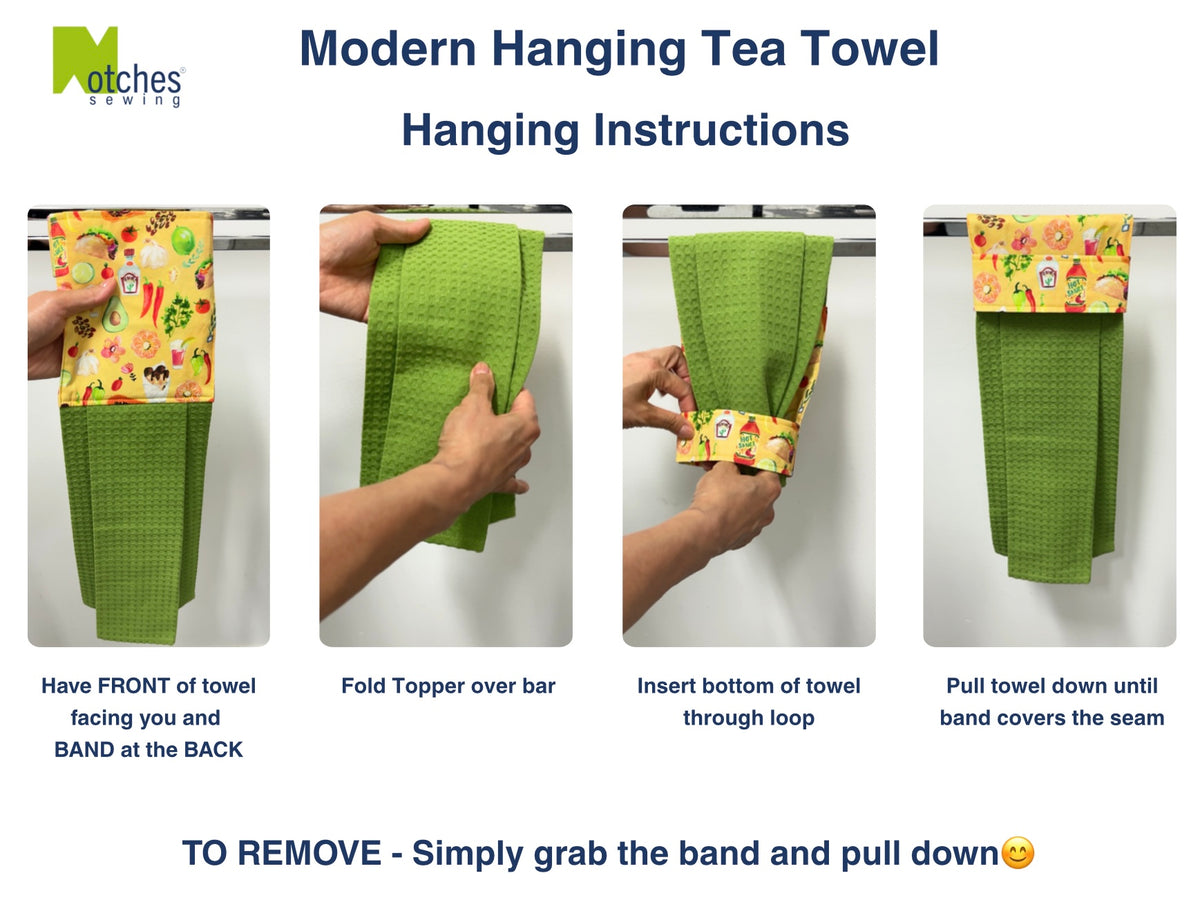 Tutorial Towel Design Modern Hanging Tea Towel - PDF Sewing Pattern | Digital Download ...