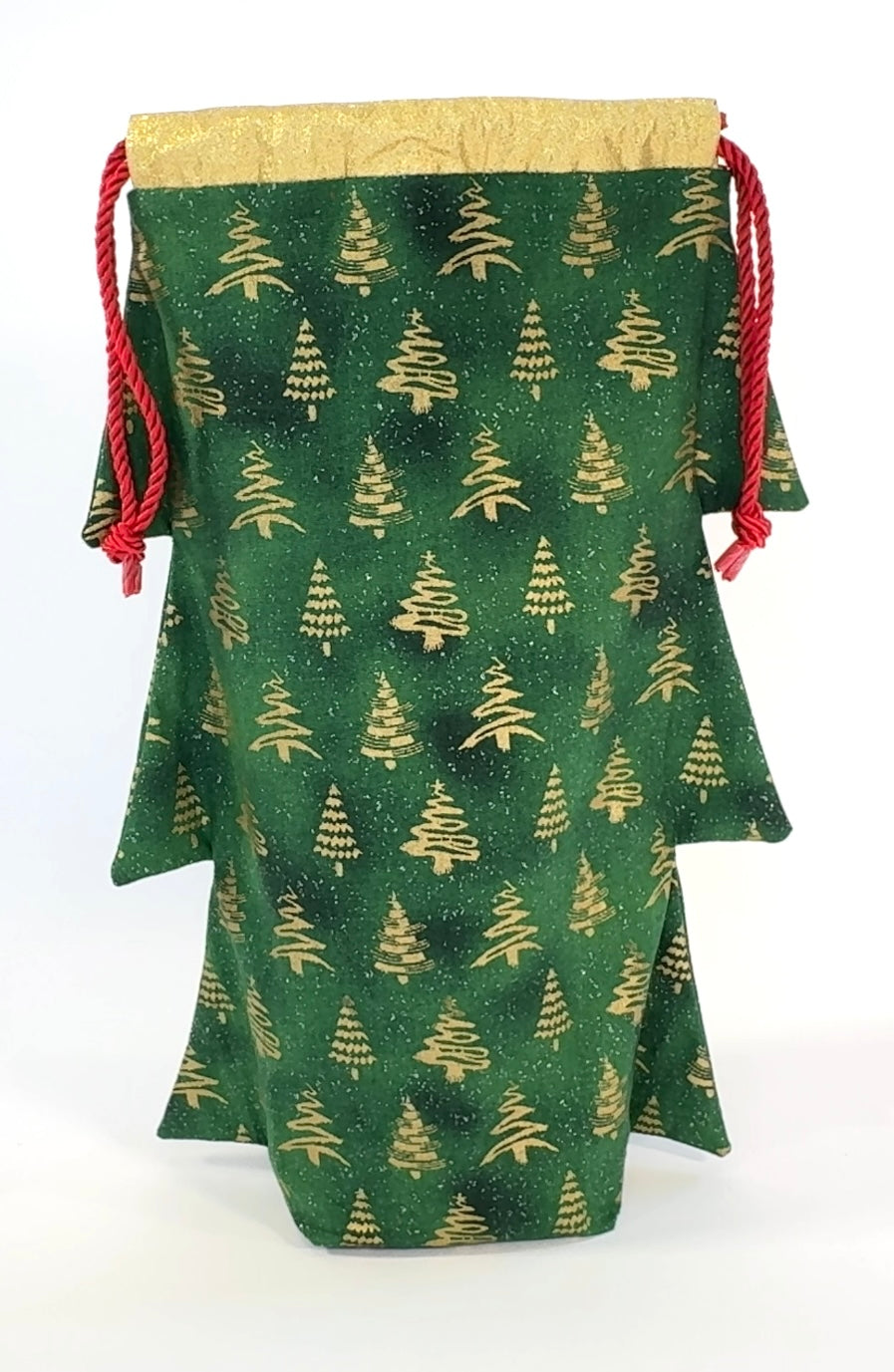 Christmas Tree Drawstring WINE and GIFT Bag PDF Sewing Pattern | Digital Download