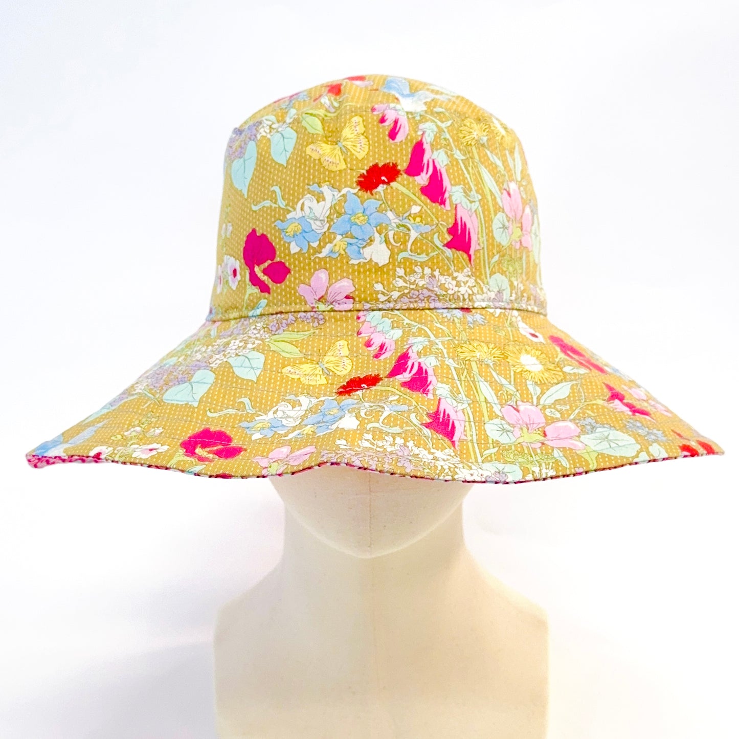 Reversible Back Bow Sun Hat Sewing Pattern PDF | Adjustable Ponytail Sunhat | 3 Sizes