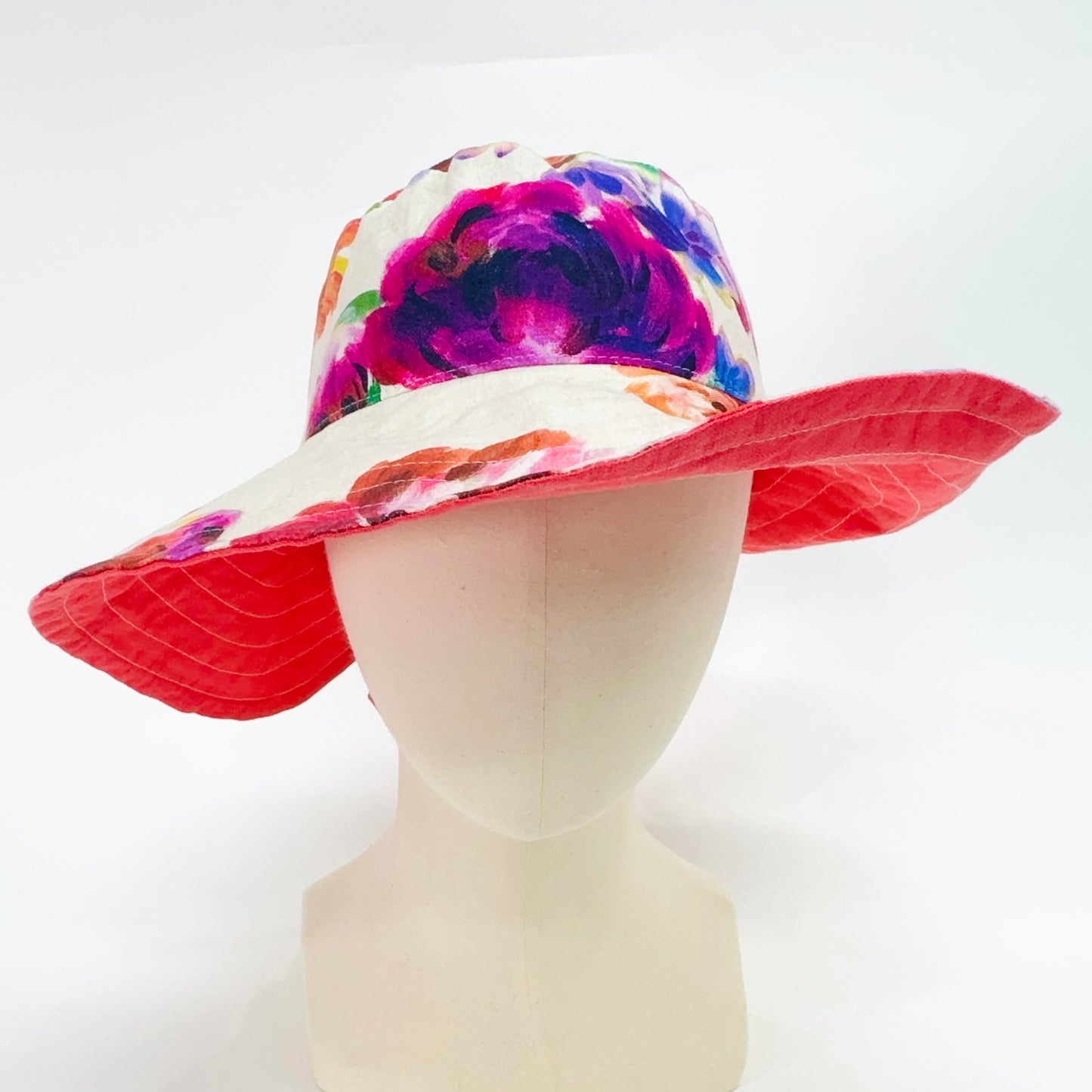 Reversible Back Bow Sun Hat Sewing Pattern PDF | Adjustable Ponytail Sunhat | 3 Sizes
