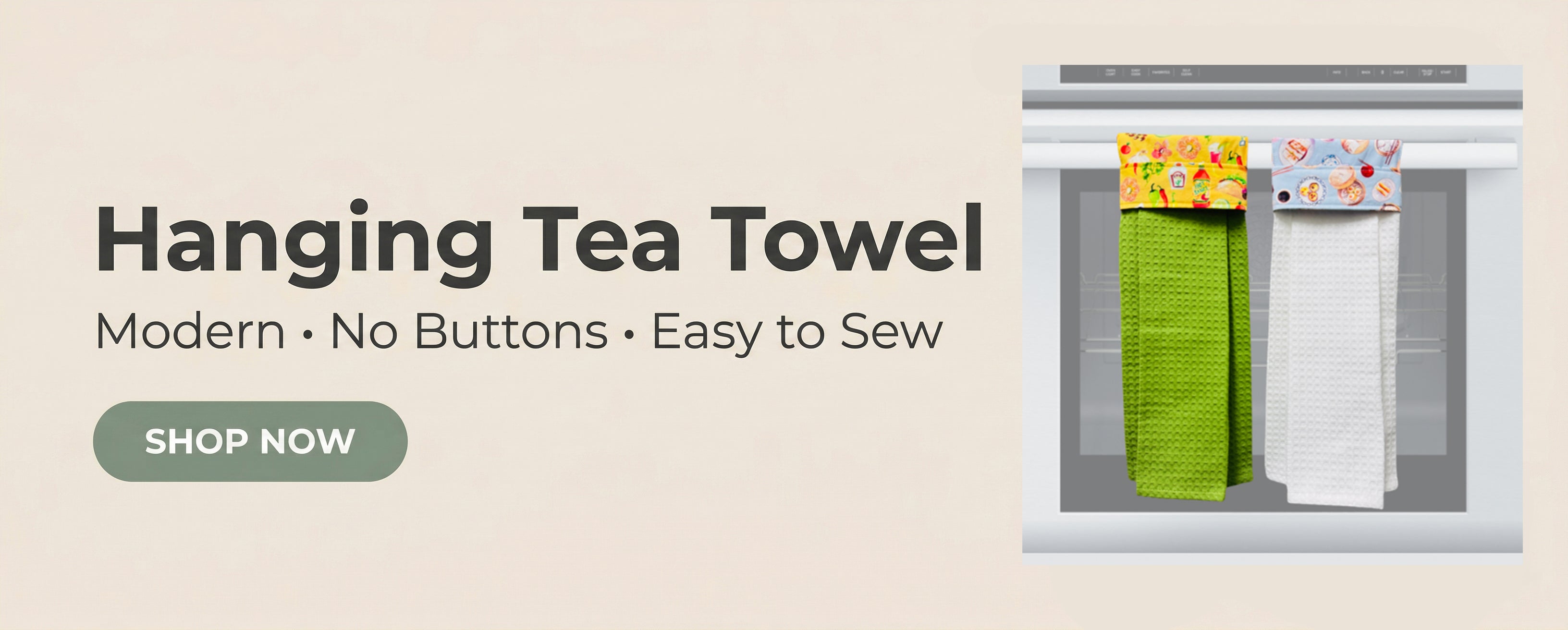 Bow Front Hanging Tea Towel