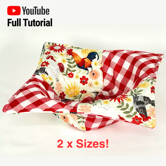 Patchwork Bowl Cozy Sewing Pattern : Digital Download