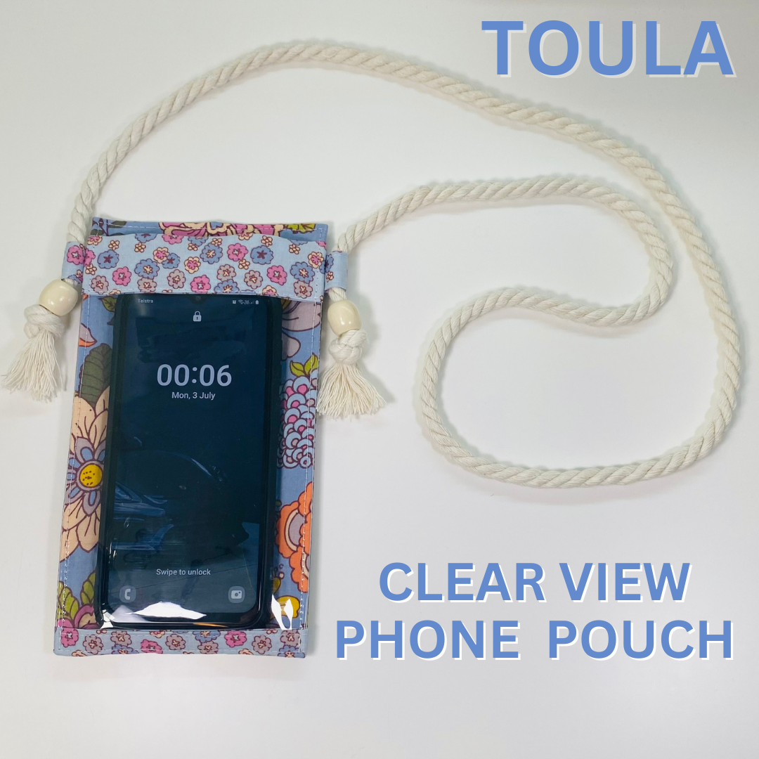 TOULA Clear View Phone Sling Pouch PDF Pattern Only ( NO WRITTEN INSTRUCTIONS)