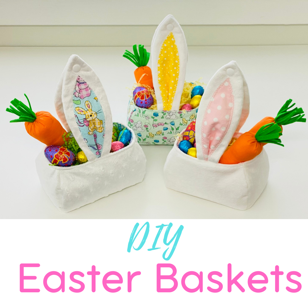 Fabric Easter Bunny Ears Basket - PDF Pattern ONLY Download