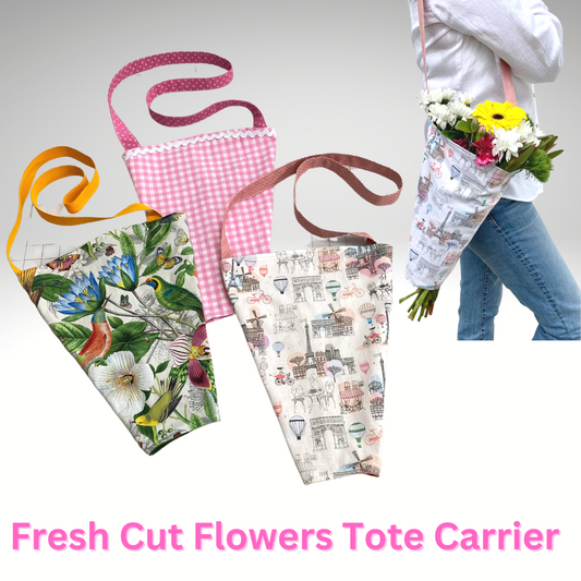 Fresh Cut Flowers Tote Carrier   PDF Pattern ONLY Download
