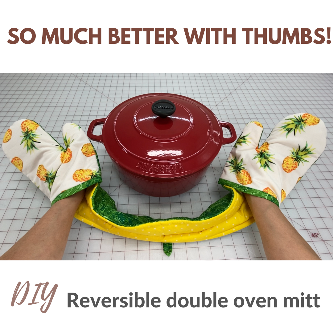 Double Oven Mitt with Thumb Insert Pattern