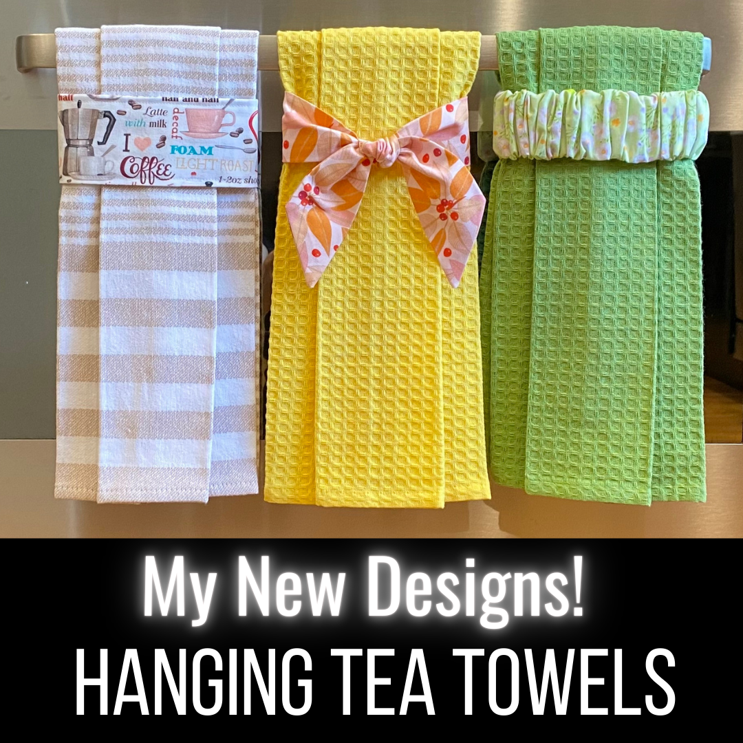 Hanging Tea Towel -  3 x Strap Designs - PDF Pattern ONLY Download (No written instructions)