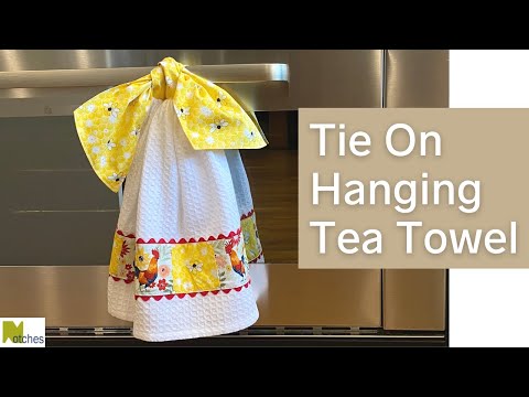 DIY Hanging Dish Towels - The Lettered Cottage